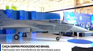 Veja o momento em que o F-39E Gripen, o mais poderoso caça da FAB, é apresentado na Embraer
