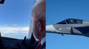 F-39E Gripen: vídeo mostra caça supersônico em escolta a avião presidencial e mensagem de piloto a Lula