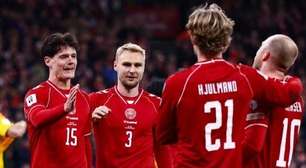 Dinamarca goleia Macedônia do Norte e segue na luta pela Copa do Mundo