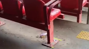 Lixo nas arquibancadas do MorumBis expõe abandono no São Paulo; veja vídeo