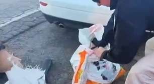 PRF e Polícia Civil prendem três traficantes durante transbordo de droga na BR-472