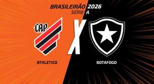 Athletico x Botafogo: onde assistir, escalações e arbitragem