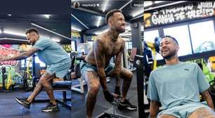 Neymar vai à academia em dia de folga no Santos