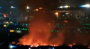 Turbina de avião explode após decolagem em Guarulhos; piloto faz pouso de emergência