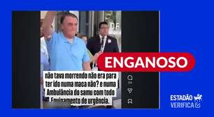 Vídeo em que Bolsonaro acena a apoiadores ao sair do hospital é de 2025, não recente