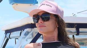 Alinne Moraes aposta em look transparente e chama atenção nas redes