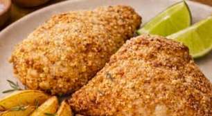 Frango empanado crocante na airfryer sem glúten e sem fritura