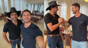 Jonas Sulzbach e Alberto Cowboy se reencontram após eliminação do 'BBB 26'