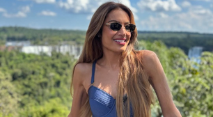 De azul a floral: veja 4 looks de Patrícia Poeta em Foz do Iguaçu