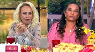 Solange Couto engasga e protagoniza momento constrangedor com Ana Maria