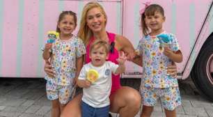 Após polêmica com Zé Felipe, Virginia mostra presentes de Vini Jr. para os filhos: 'Tênis pra ir pra escola tem demais'