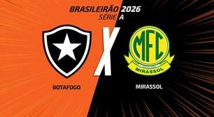 Botafogo x Mirassol, AO VIVO, com a Voz do Esporte, às 18h