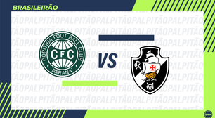 Coritiba x Vasco: prováveis escalações, arbitragem, onde assistir e retrospecto