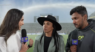 Irrigação invade entrevista e molha Marta e repórteres da Globo