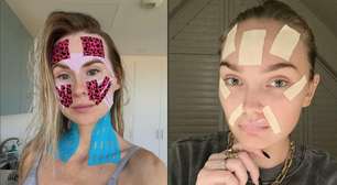 Face taping funciona? Entenda a técnica que promete efeito lifting imediato