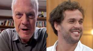 Pedro Bial surge ao vivo na Globo e surpreende o filho: 'Olha a responsa'