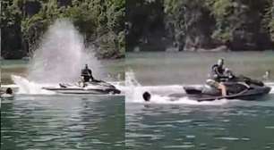 Homem é acusado de derrubar companheira de moto aquática e a ameaçar com manobras no litoral de SP