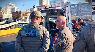 Negociação de 4 horas da Brigada Militar evita tragédia em viaduto no Centro de Porto Alegre