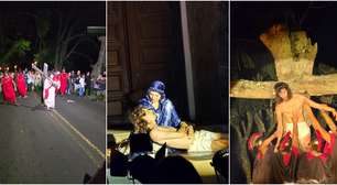 Milhares de fiéis se emocionam com a tradicional Via Sacra no Morro da Borússia, em Osório