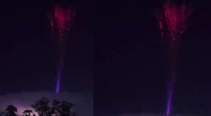 Espetáculo no céu: raio azul raro surpreende moradores durante tempestade na Argentina