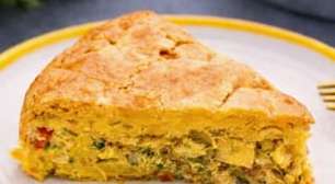 Torta de bacalhau de liquidificador fácil e prática