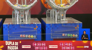 Dupla de Páscoa tem prêmio principal de R$ 40 milhões neste sábado; confira as dezenas