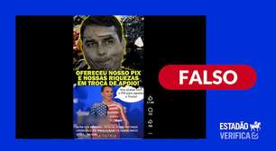 Flávio Bolsonaro não falou em acabar com o Pix, ao contrário do que sugerem postagens