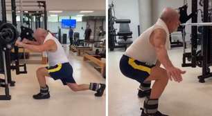 VÍDEO: Lula treina pesado aos 80 anos e Janja reforça: 'É ao vivo, sem IA'