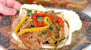 Escabeche de lagarto saboroso, perfeito para servir como entrada ou recheio de sanduíches em festas