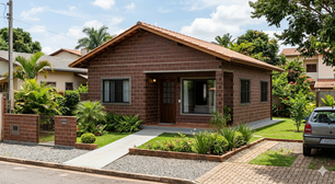 Casa de alvenaria estrutural de 65 metros quadrados elimina vigas aparentes e reduz o custo total da obra em 20%