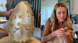 Influenciadora abre ovo de chocolate de R$ 20 mil durante páscoa em família