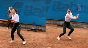 Tenista da Ucrânia treina em meio a sirenes de ataque aéreo