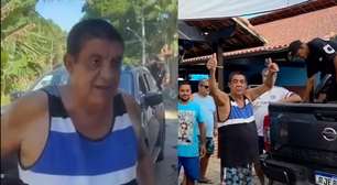 Zeca Pagodinho distribui ovos de Páscoa em Xerém
