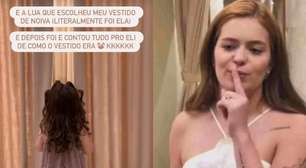 Filha de Viih Tube escolhe vestido de noiva, mas revela tudo ao pai antes do casamento