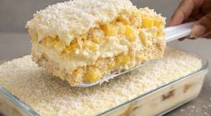 Pavê de abacaxi, uma sobremesa prática e deliciosa que não vai ao fogo e fica pronta num instante