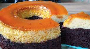 Bolo pudim de chocolate, uma delícia feita no liquidificador de um jeito simples e rápido