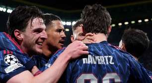 Arsenal marca no fim e sai na frente do Sporting nas quartas da Champions