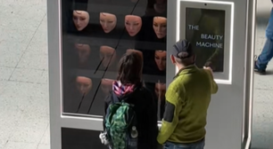 'Máquina da beleza' vende 'rostos humanos' em crítica a padrões estéticos nas redes sociais