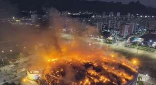 Incêndio destrói cobertura do Velódromo do Parque Olímpico