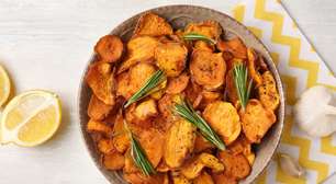 Só faço batata-doce assim, com casca, em rodelas e na airfryer: receita simples, fácil e muito gostosa