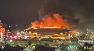 Incêndio atinge Velódromo do Parque Olímpico, no Rio de Janeiro