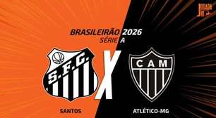 Santos x Atlético-MG: onde assistir, escalações e arbitragem