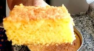 Bolo de fubá sem farinha, uma receita super simples de liquidificador que fica muito fofinha