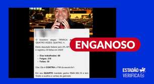 Postagem exagera número de faltas e folgas de Tiririca na Câmara