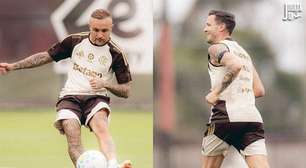 Saúl e Cebolinha treinam parcialmente no Flamengo