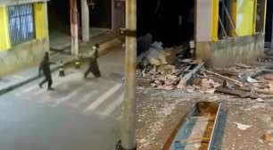 Vídeo registra ação de criminosos em explosão de banco no interior de MG