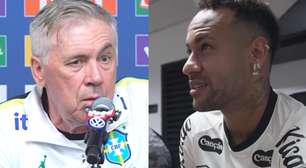 Ancelotti não descarta convocar Neymar para a Copa: 'Ele está no caminho certo'