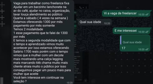 Vaga em lanchonete oferece pagamento maior para funcionária com roupas justas e decote
