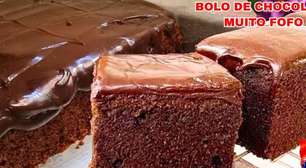 Bolo de chocolate fofinho, uma receita muito fácil e deliciosa, com poucos ingredientes
