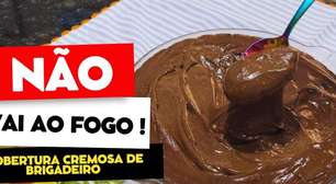 Cobertura cremosa de brigadeiro, uma receita divina que rende muito e não precisa ir ao fogo